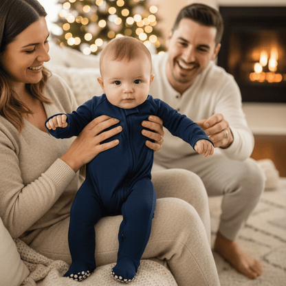 Blue Titan Zipper Footie