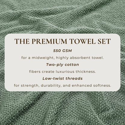 Cotton Textured Bath Towel Set - Acacia Collection