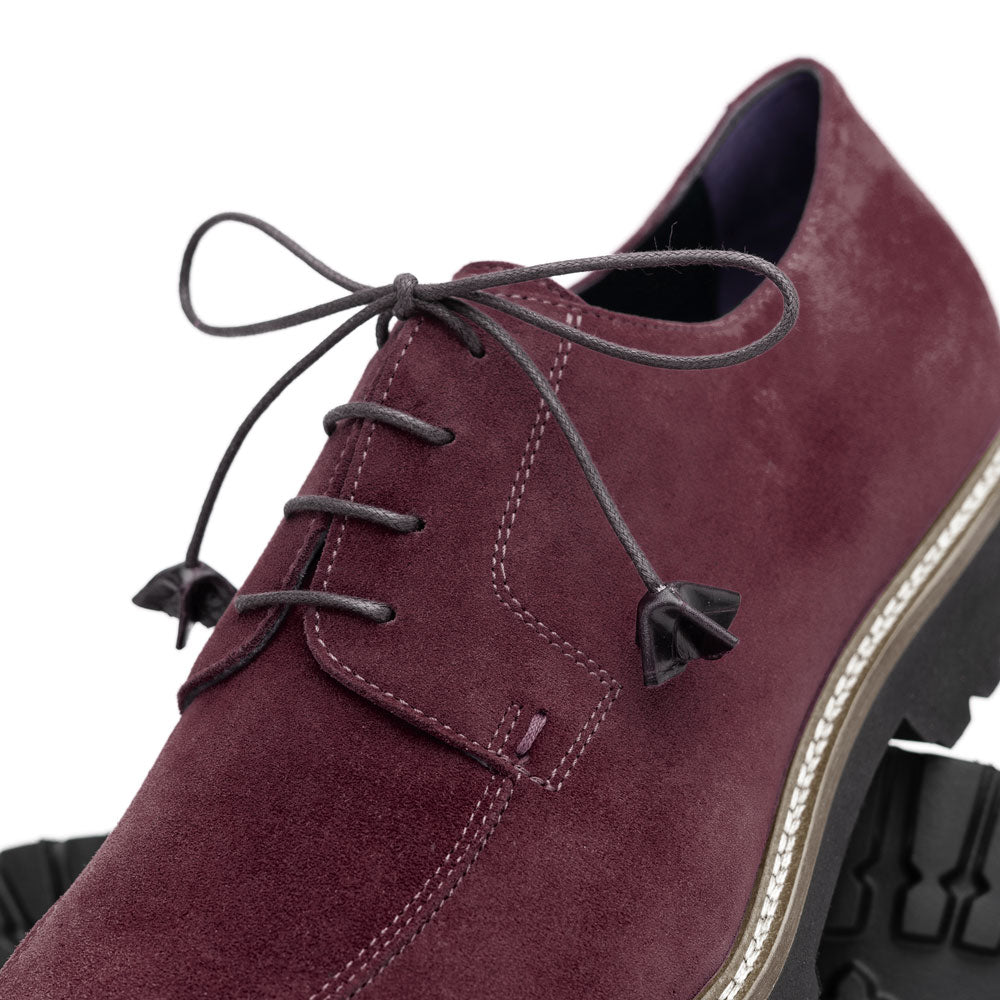 26-220-BDX CAMPO Sueded Goatskin Lace Up, Bordeaux
