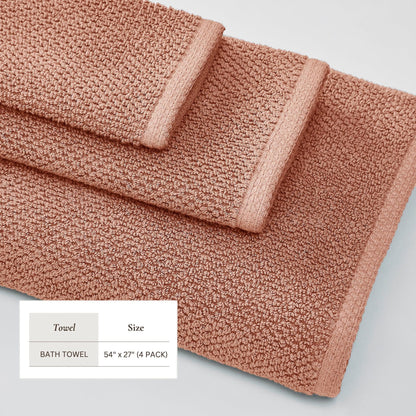Cotton Textured Bath Towel Set - Acacia Collection
