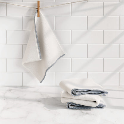 Cotton Border-Stitched 6-Piece Towel Set - Valery Collection