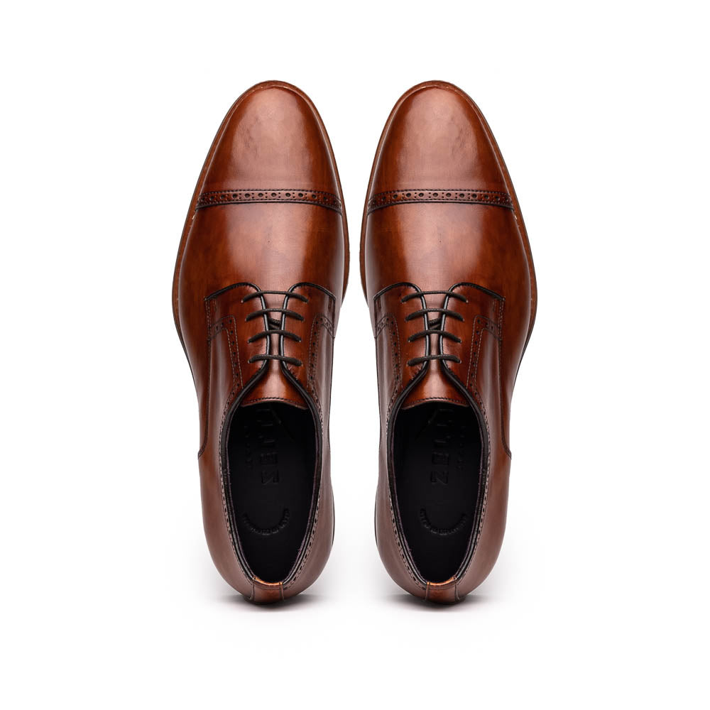 25-548-CGN GIOVANNI Italian Calfskin Lace Up Cognac