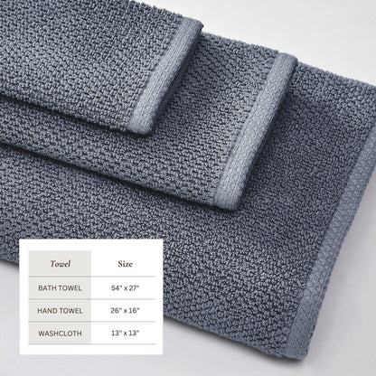 Cotton Textured Bath Towel Set - Acacia Collection