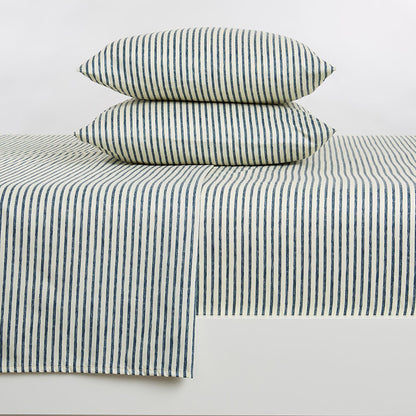 Striped Microfiber Sheet Set - Evette Collection