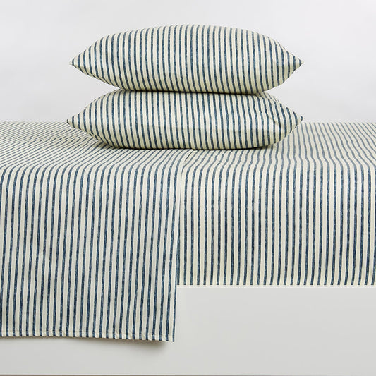 Striped Microfiber Sheet Set - Evette Collection