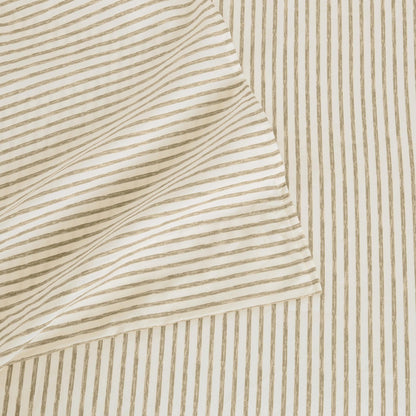 Striped Microfiber Sheet Set - Evette Collection