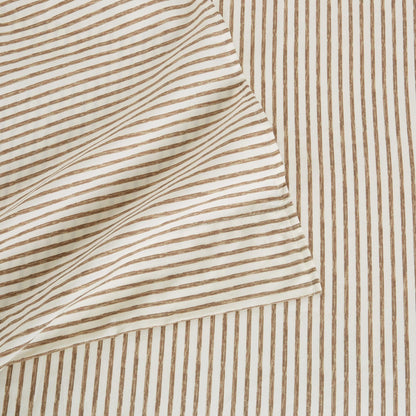 Striped Microfiber Sheet Set - Evette Collection