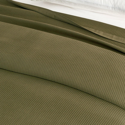 100% Cotton Small Waffle Weave Blanket - Hazel Collection