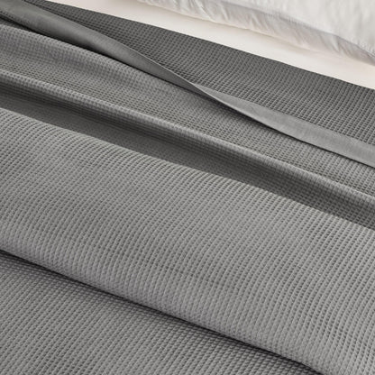 100% Cotton Small Waffle Weave Blanket - Hazel Collection
