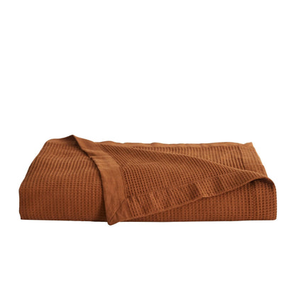 100% Cotton Small Waffle Weave Blanket - Hazel Collection
