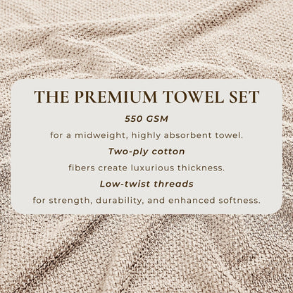 Cotton Textured Bath Towel Set - Acacia Collection