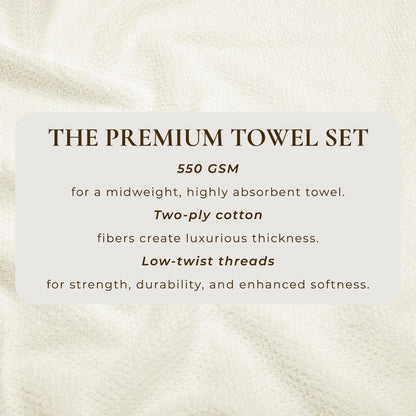 Cotton Textured Bath Towel Set - Acacia Collection