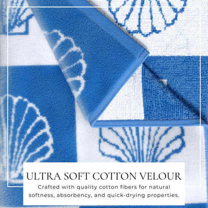 Oversized Retro Printed Beach Towel - St. Barts Collection