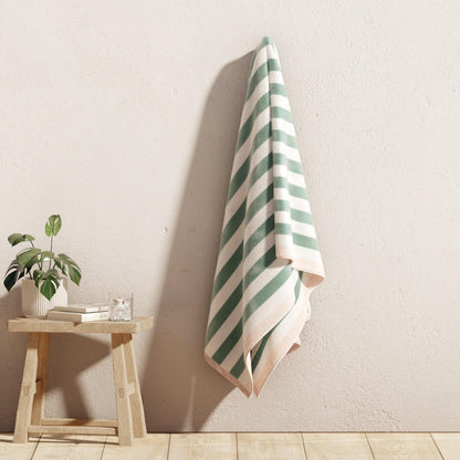 Oversized Striped Border Cabana Beach Towel - Santa Cruz