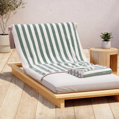 Oversized Striped Border Cabana Beach Towel - Santa Cruz