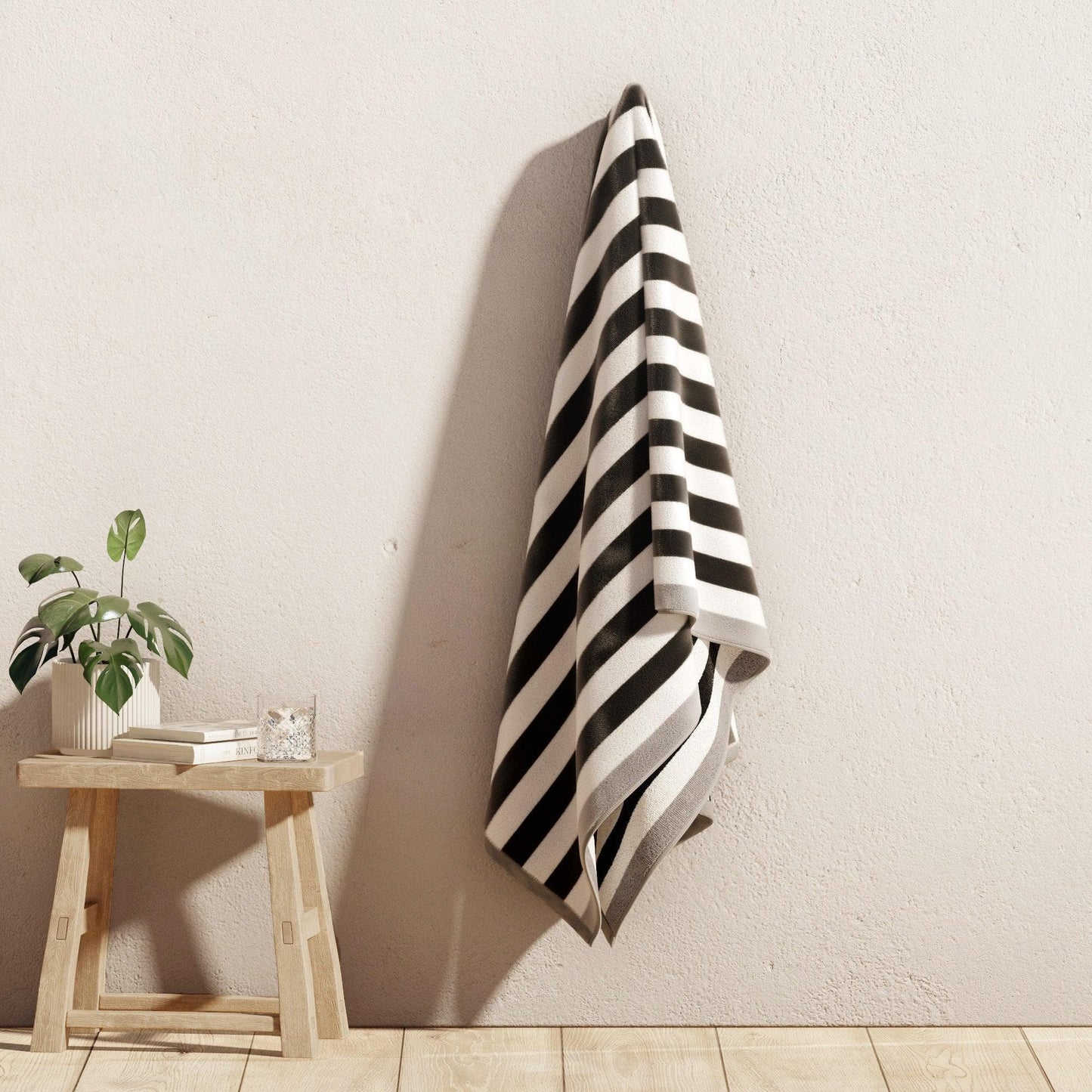 Oversized Striped Border Cabana Beach Towel - Santa Cruz