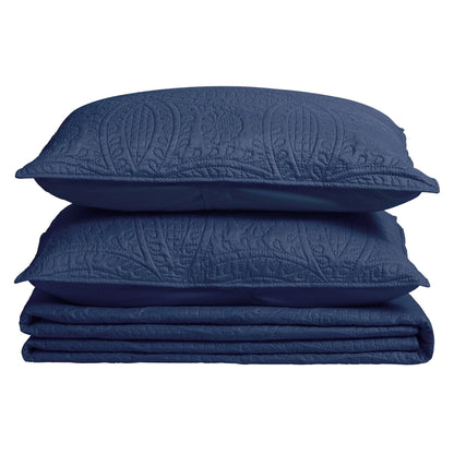 3-Piece Oversized Medallion Quilt Set - Clara Collection