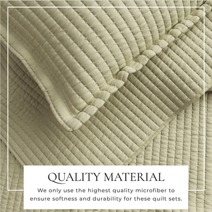 3-Piece Solid Quilt - Alicia Collection