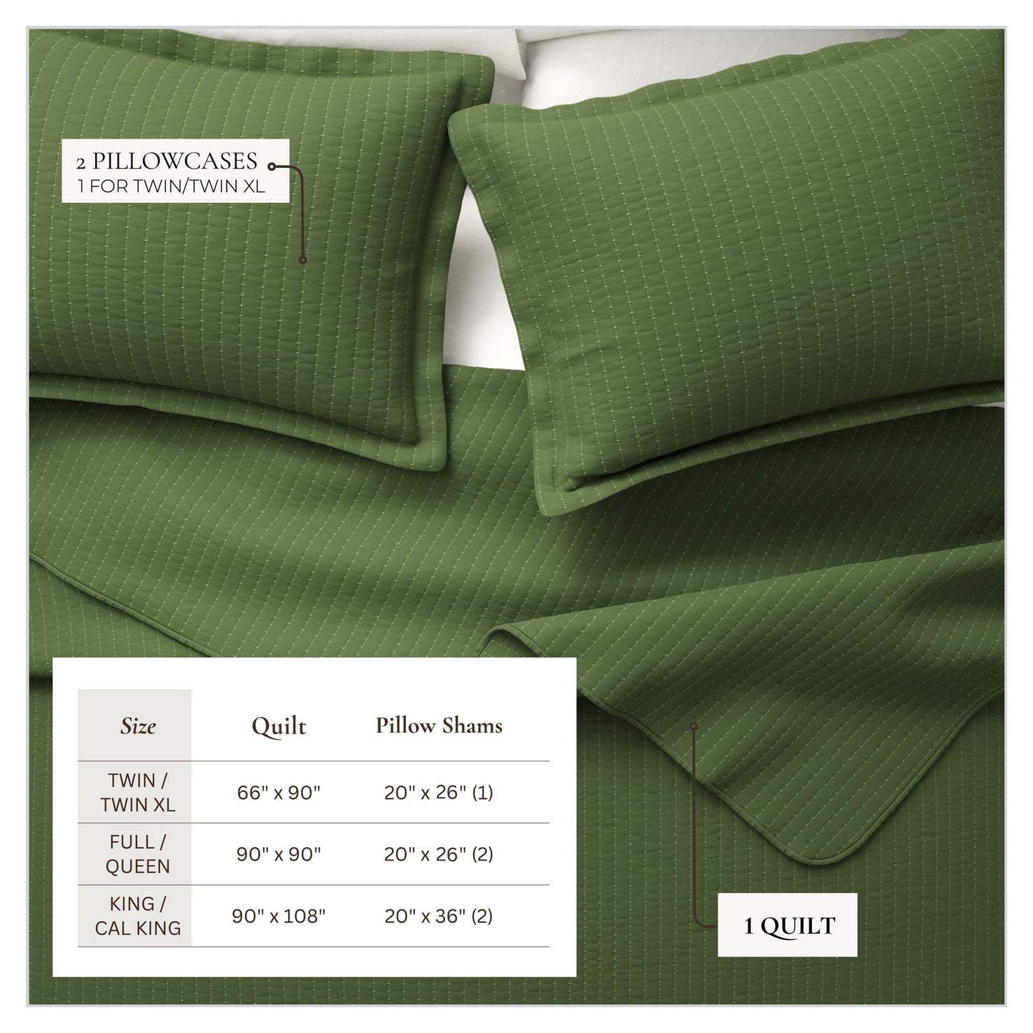 3-Piece Solid Quilt - Alicia Collection