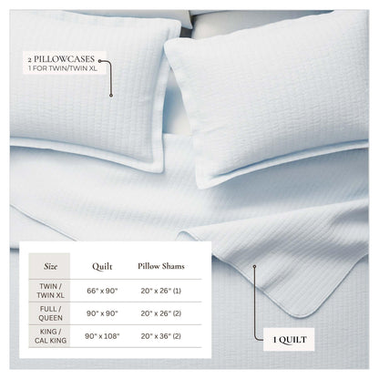 3-Piece Solid Quilt - Alicia Collection