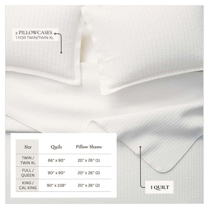 3-Piece Solid Quilt - Alicia Collection