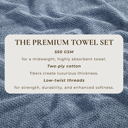 Cotton Textured Bath Towel Set - Acacia Collection