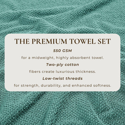 Cotton Textured Bath Towel Set - Acacia Collection