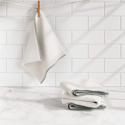 Cotton Border-Stitched 6-Piece Towel Set - Valery Collection