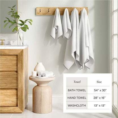 Cotton Border-Stitched 6-Piece Towel Set - Valery Collection