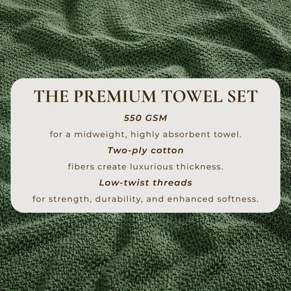 Cotton Textured Bath Towel Set - Acacia Collection