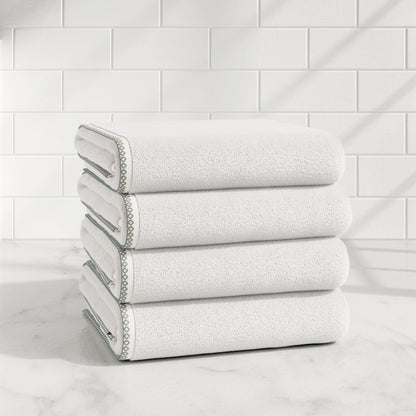 Cotton Border-Stitched 6-Piece Towel Set - Valery Collection