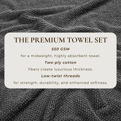 Cotton Textured Bath Towel Set - Acacia Collection