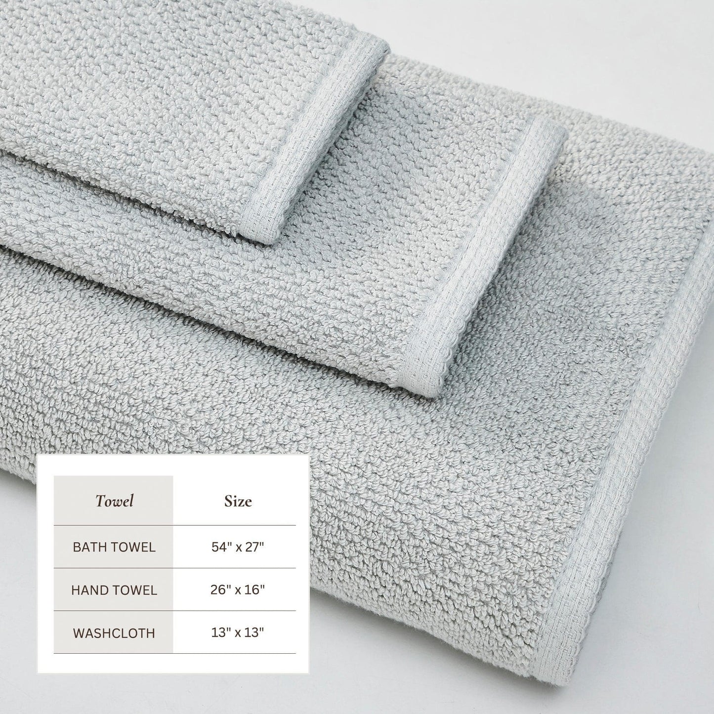 Cotton Textured Bath Towel Set - Acacia Collection