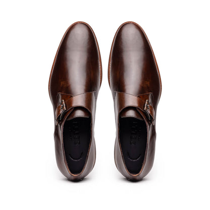 55-605-CST ROMAN Italian Calfskin Monkstrap Chestnut