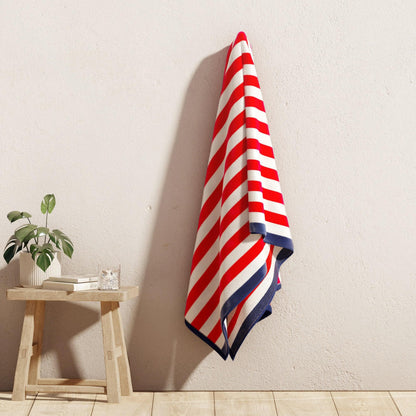 Oversized Striped Border Cabana Beach Towel - Santa Cruz