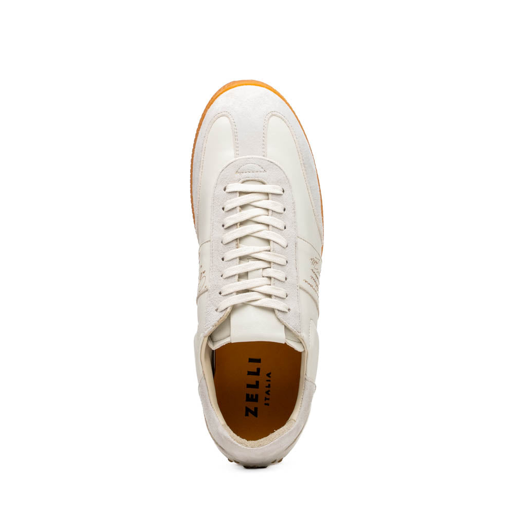 65-400-WHT SHIZZO Signature Leather Sneakers, White
