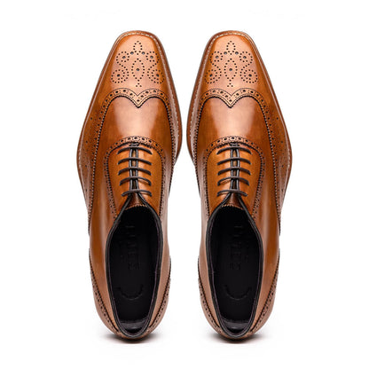 25-562-CML STEPHANO Wingtip Oxford Camel
