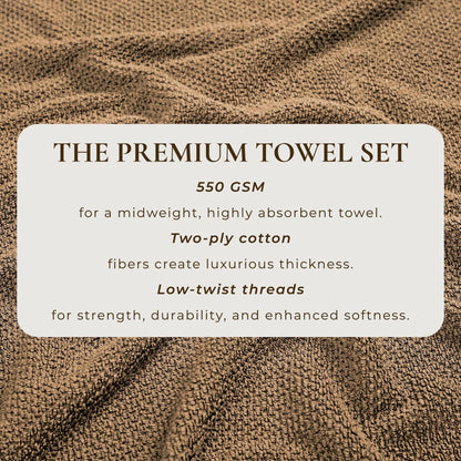 Cotton Textured Bath Towel Set - Acacia Collection