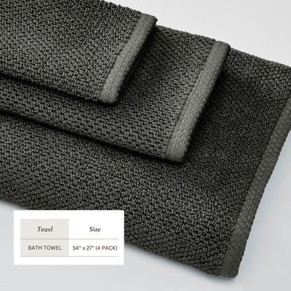 Cotton Textured Bath Towel Set - Acacia Collection
