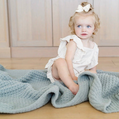 WAFFLE KNIT TODDLER BLANKETS