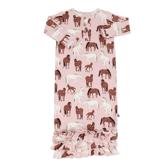 Wild Horses Ruffle Gown