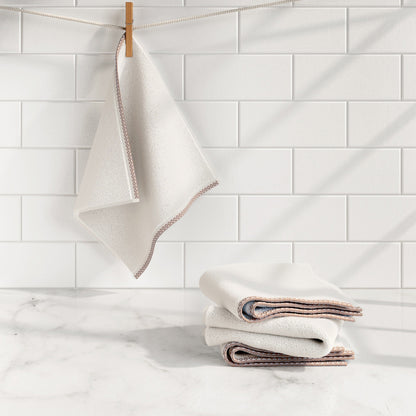 Cotton Border-Stitched 6-Piece Towel Set - Valery Collection