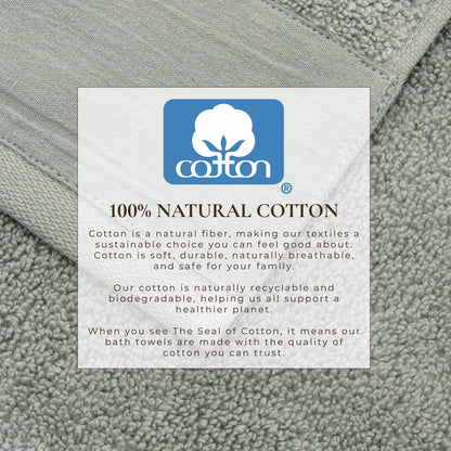 Cotton Linen-Like Border 6-Piece Towel Set - Priya Collection